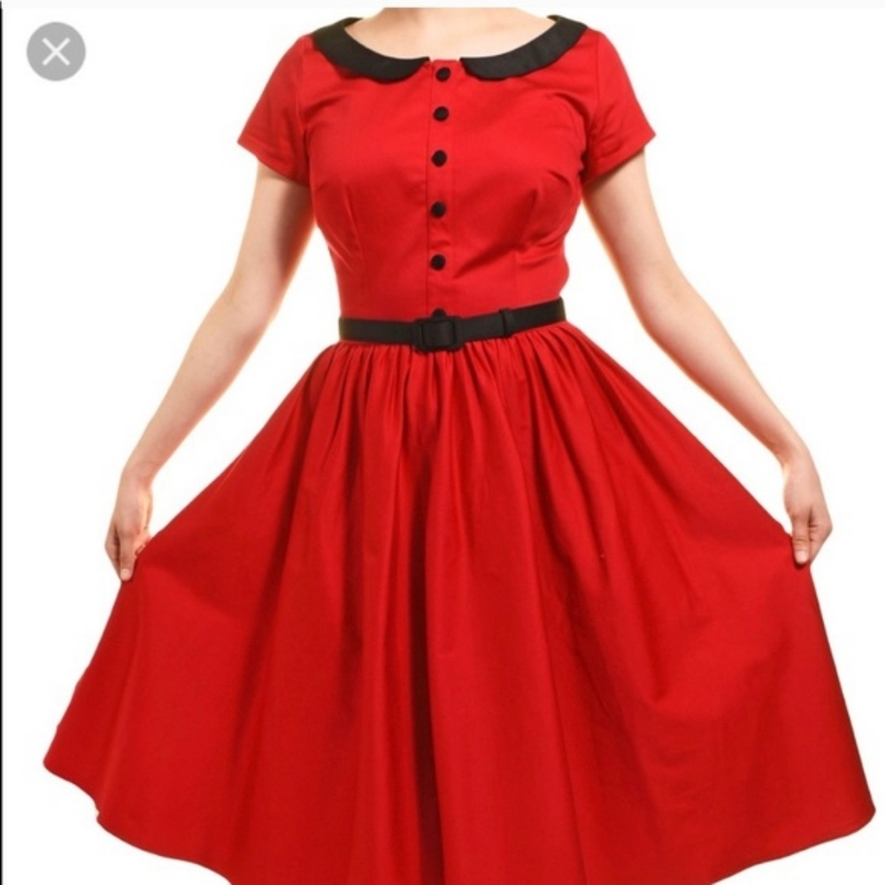 Large Red and Black Dee Dee Dress